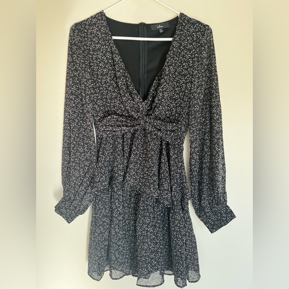 Lulus Black Floral Dress